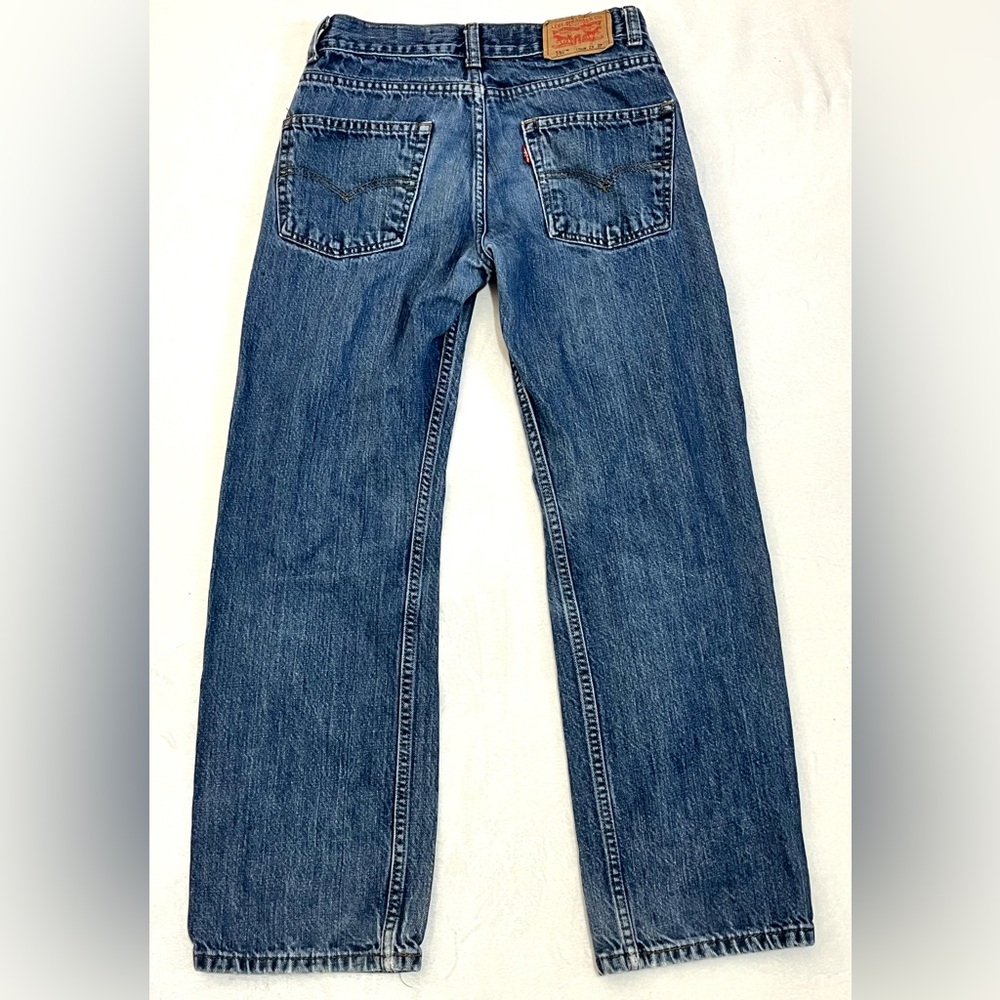Levi’s 550 Relaxed Boys Classic Blue Denim 100% Cotton Casual Jeans Size 14 Slim - Picture 14 of 16